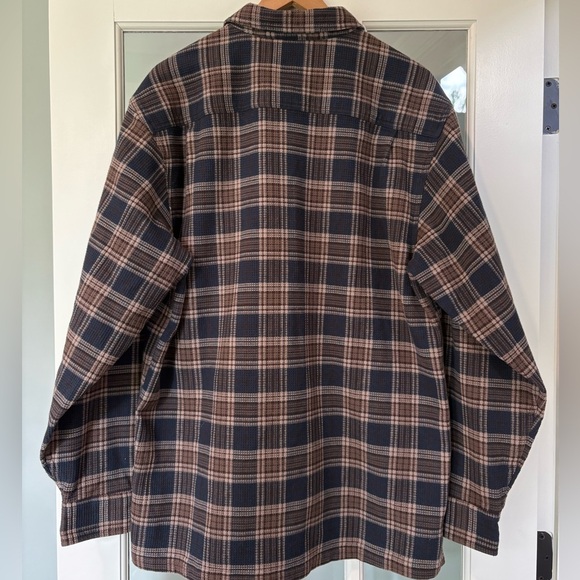 Wolverine Heavyweight Shirt Men's Large Brown Plaid Long Sleeve Button Down - Picture 8 of 8